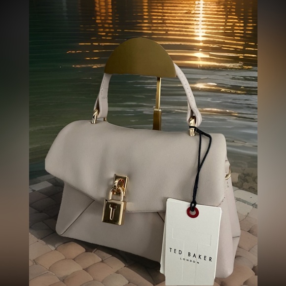Ted Baker Handbags - 🆕 Ted Baker Poppy Mini Satchel Natural Cream Leather Crossbody Bag